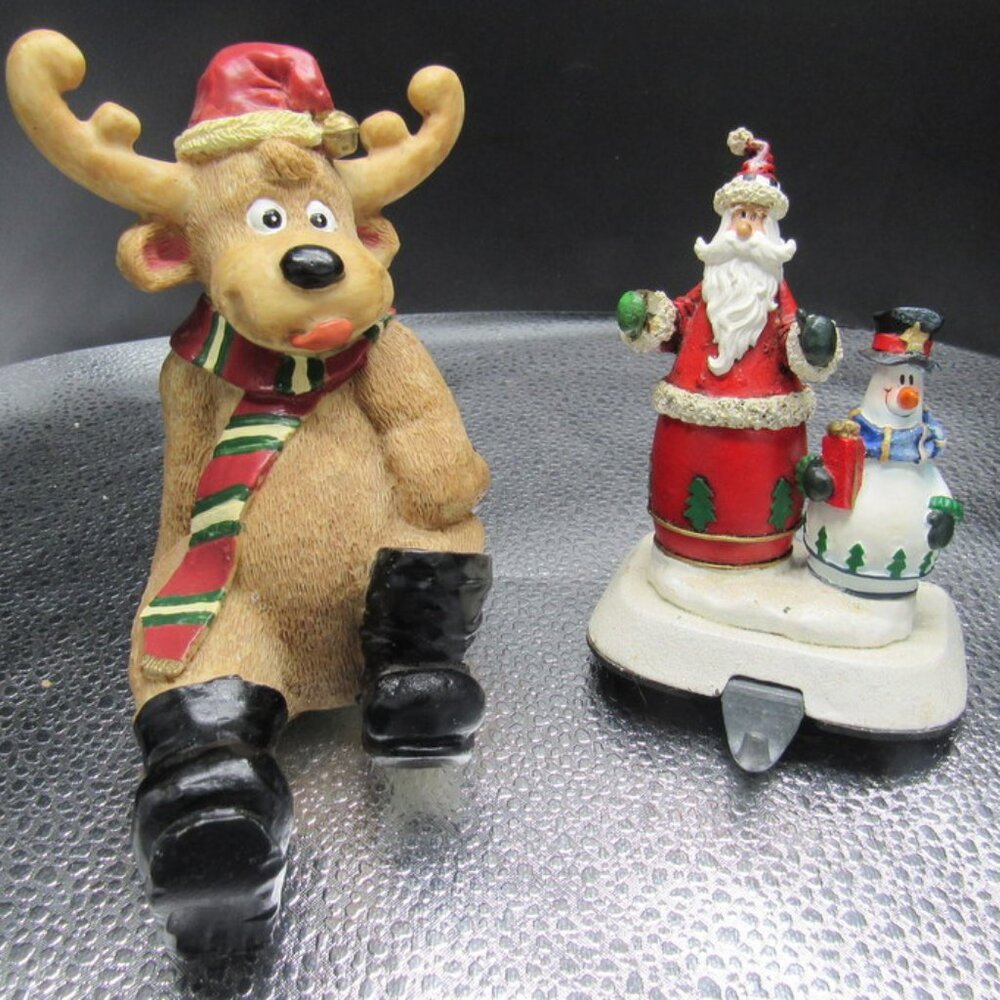Vintage  Christmas Stocking Holders x Two.